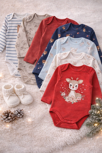 بادی زیر دکمه آستین بلند وارداتی