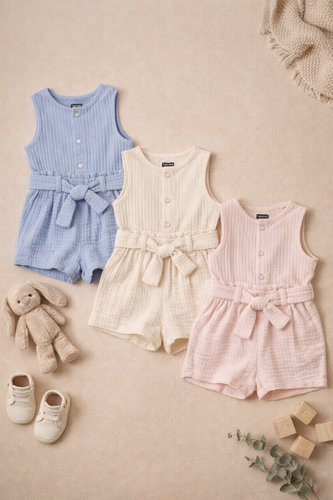 رامپر دخترانه بهاره و تابستانه ۳ ماه تا ۴ سال