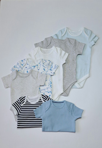 بادی زیردکمه نوزادی آستین کوتاه وارداتی